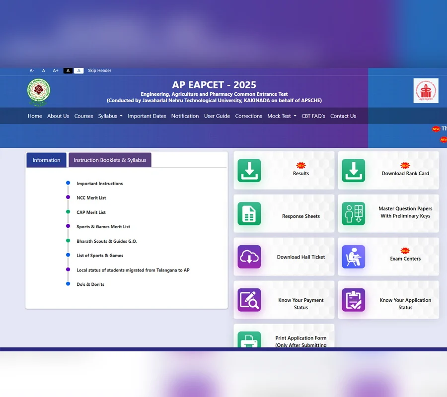 ఏపీ ఈఏపీసెట్ ఫలితాలు విడుదల…