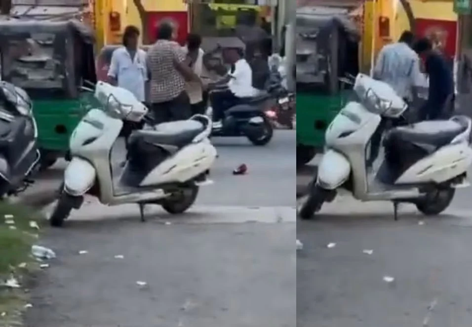 విజయవాడలో నడిరోడ్డుపై కత్తులతో యువకులు హల్‌చల్