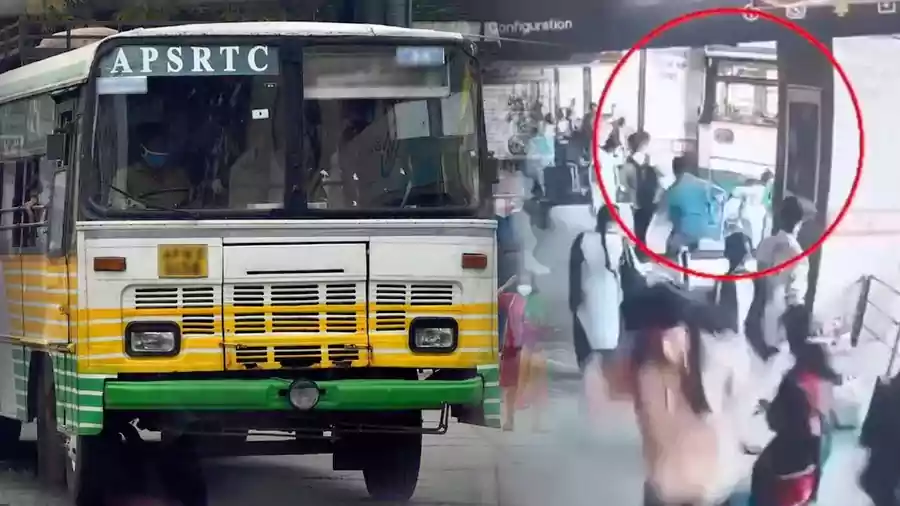 వైజాగ్ బస్టాండ్‌లో విషాద ఘటన.. ప్లాట్ ఫామ్ పైకి దూసుకెళ్లిన బస్సు.