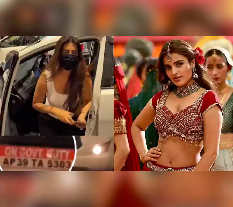 ఏపీ ప్రభుత్వ వాహనంలో హీరోయిన్ నిధి అగర్వాల్‌..