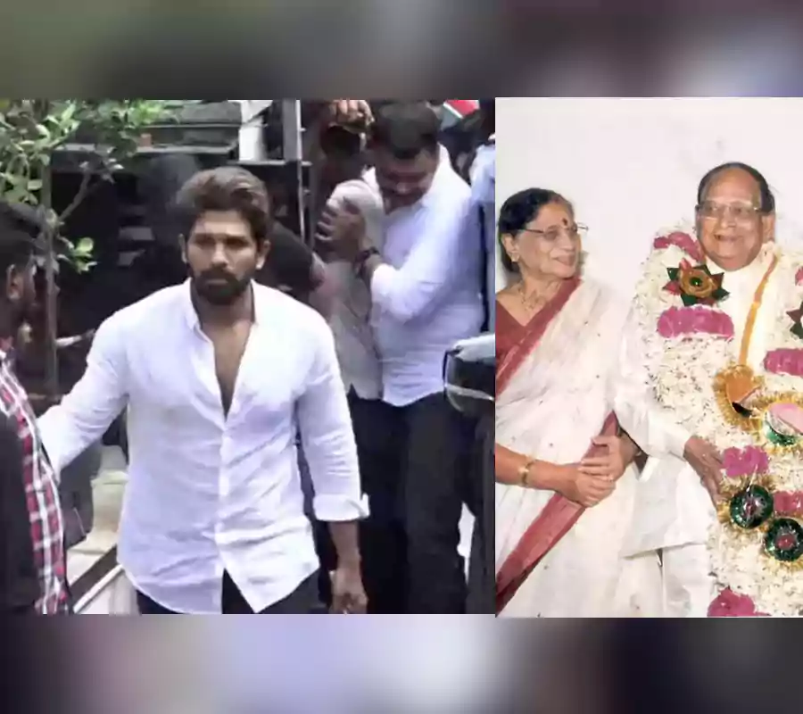 నాన‌మ్మ మృతి.. అల్లు అరవింద్ ఇంటికి చేరుకున్న అల్లు అర్జున్