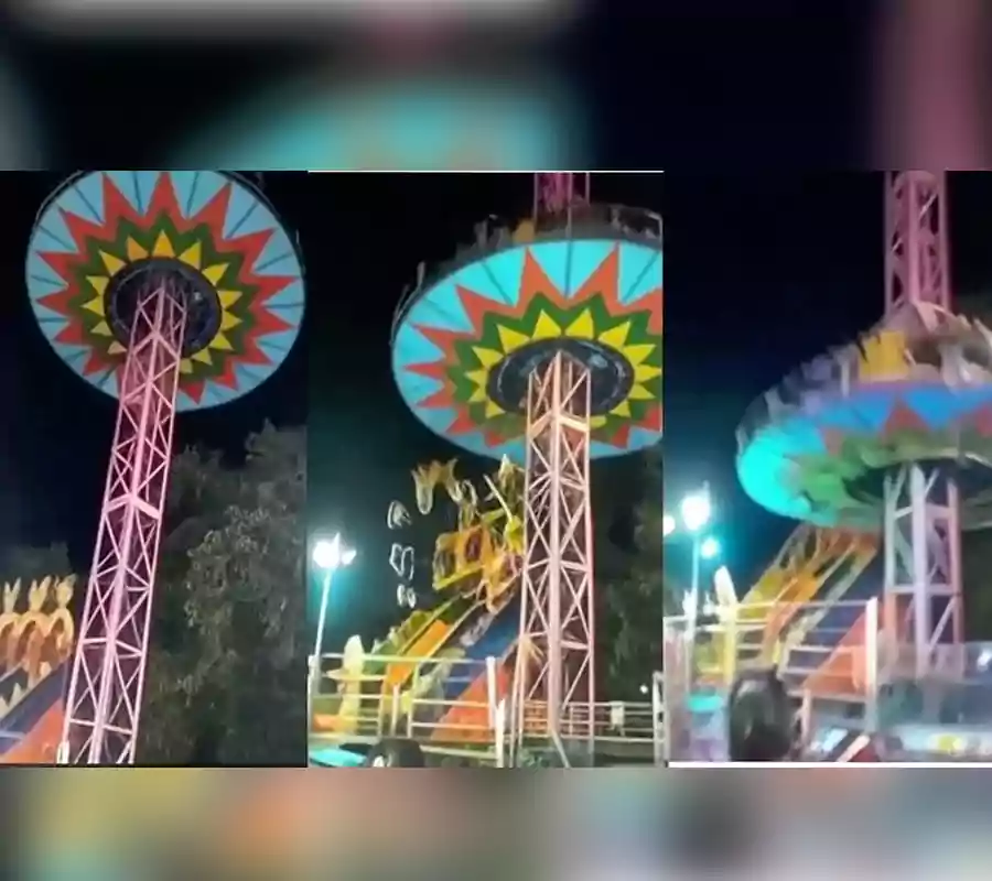 జాతరలో ఒక్కసారిగా కూలిన ఫెయిర్ రైడ్‌..