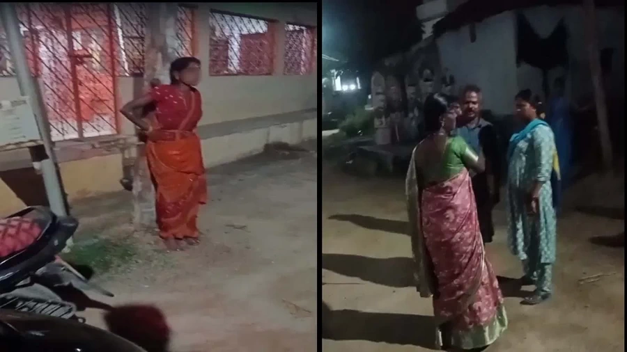 మహిళను చెట్టుకు కట్టేసి కొట్టిన సమీప బంధువులు..