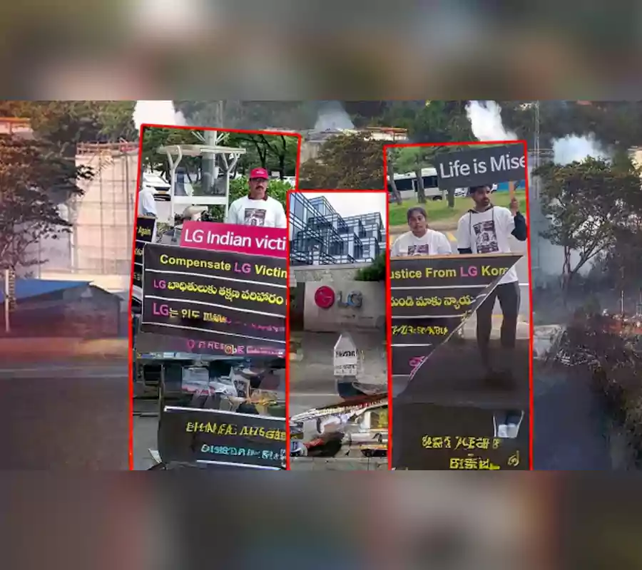 దక్షిణ కొరియా లో విశాఖ LG పాలిమర్స్ బాధితుల ఆందోళన