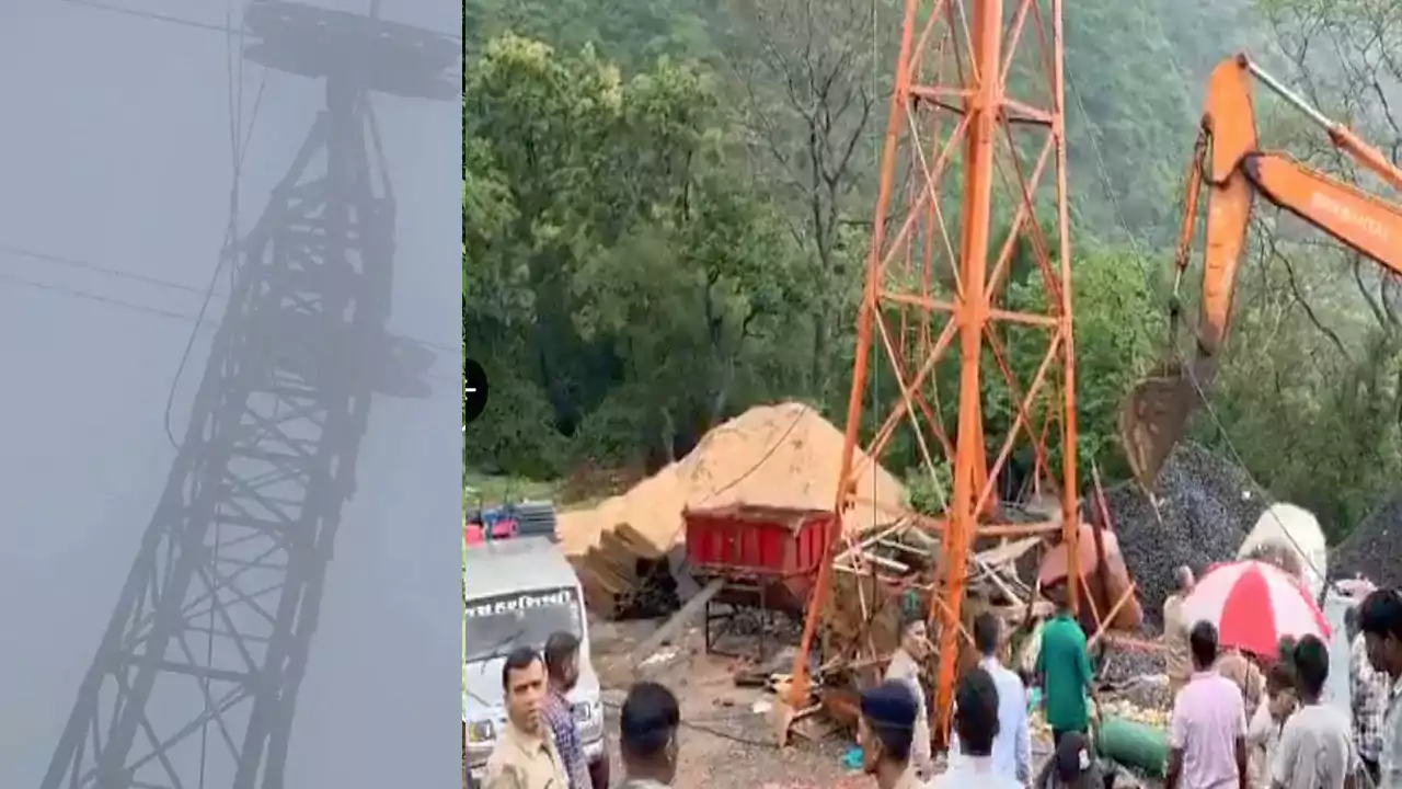 రోప్‌వే కూలి ఆరుగురు దుర్మరణం..