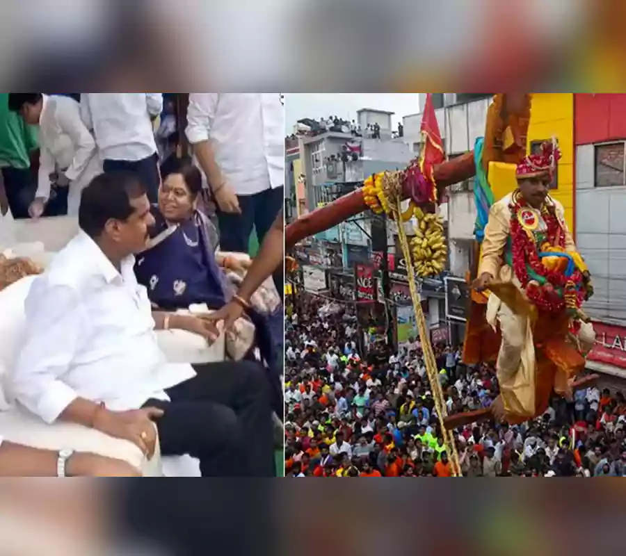 బొత్స ఫ్యామిలీకి తప్పిన ప్రమాదం.. సిరిమానోత్సవంలో కూలిన వేదిక
