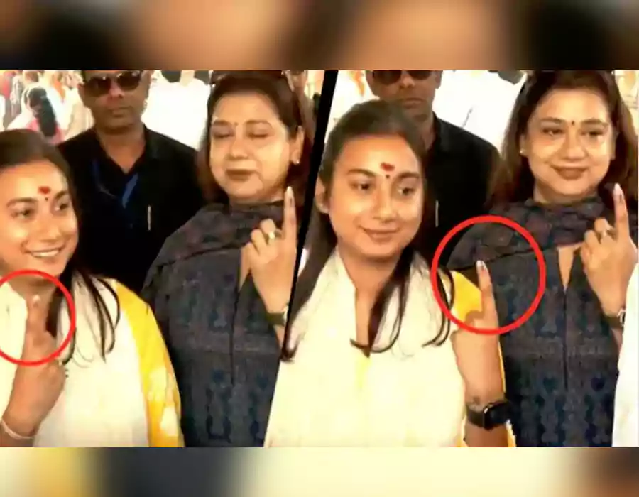 బీహార్‌ ఎంపీ రెండు చేతుల వేళ్లకు ఎన్నికల సిరా..