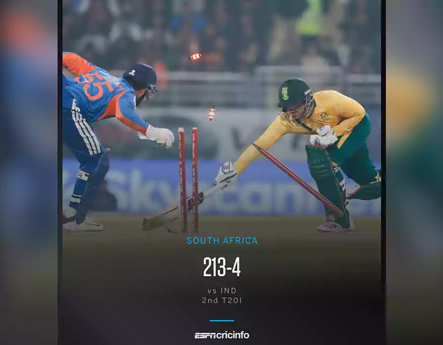 టీమిండియా ముందు 214 పరుగుల భారీ టార్గెట్ పెట్టిన సౌతాఫ్రికా… 90 పరుగులు చేసి రనౌట్ అయిన క్వింటన్ డి కాక్..