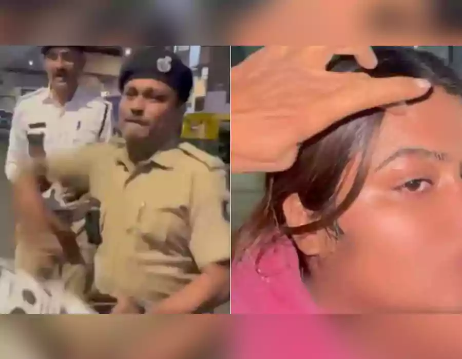ట్రాఫిక్‌ పోలీస్‌ ఐడీని పొరపాటున పడేసిన మహిళ.. దారుణంగా కొట్టిన పోలీస్‌ అధికారి