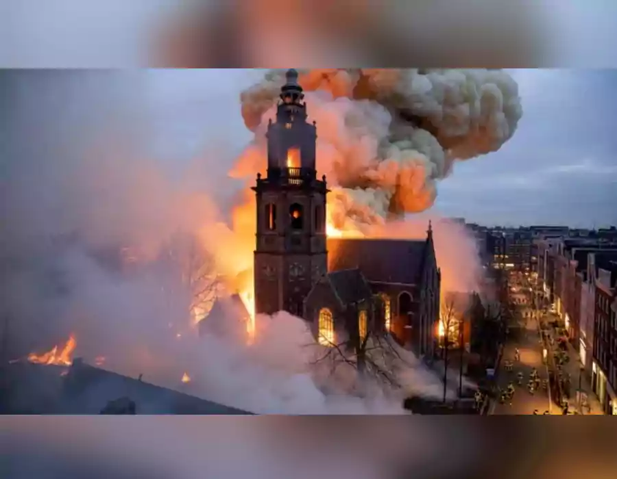 న్యూ ఇయర్‌ వేళ ఘోర అగ్నిప్రమాదం.. దగ్ధమైన 150 ఏళ్ల నాటి చర్చి!