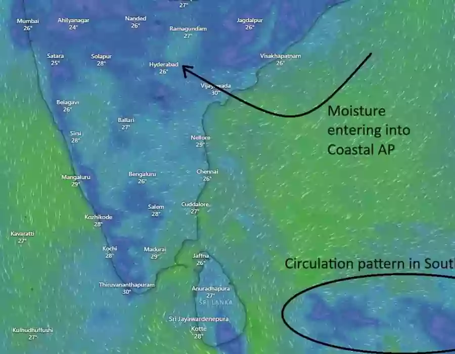 శ్రీలంక సమీపంలో ఆవర్తనం… ఈ ప్రాంతాల్లో కుండపోత వర్షాలు