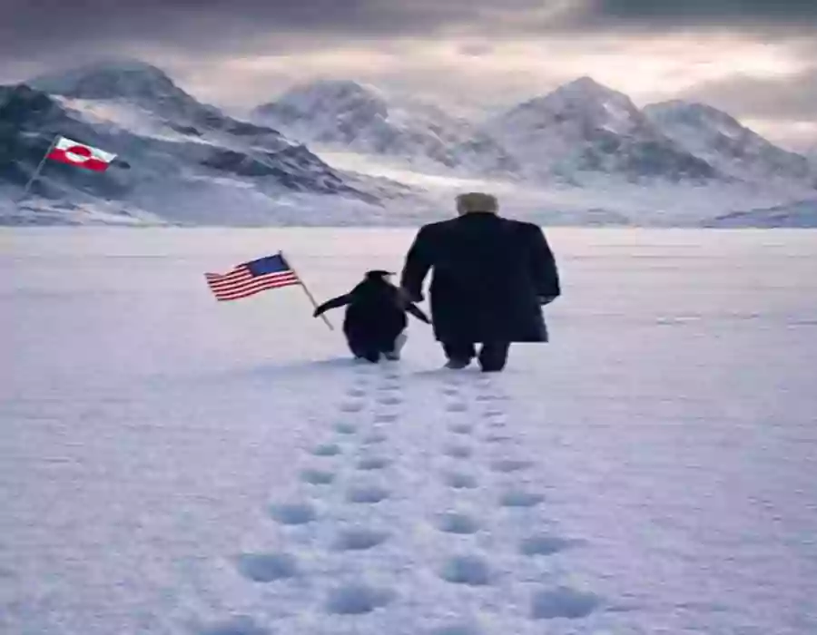 పెంగ్విన్​తో కలిసి గ్రీన్​లాండ్​ వెళ్తున్న ట్రంప్​- AI చిత్రాన్ని పోస్ట్ చేసిన వైట్​హౌస్​