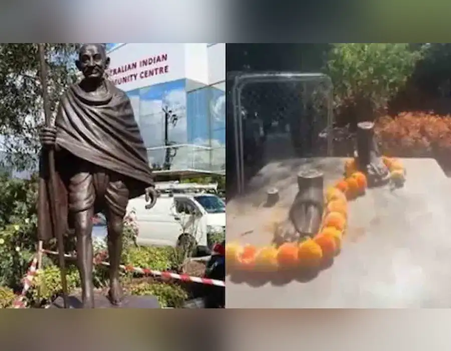 గాంధీ విగ్రహం ధ్వంసం, చోరీ.. బాధ్యులపై చర్యలు తీసుకోవాలని భారత్ డిమాండ్..!