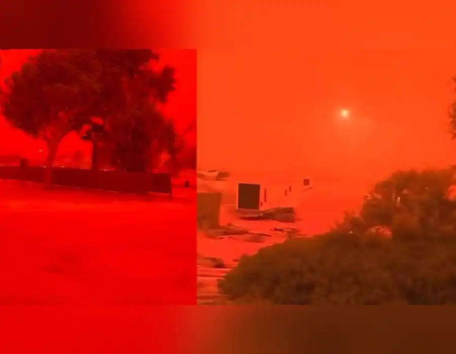 ఎర్రగా మారిన ఆకాశం.. ఆస్ట్రేలియాలో అరుదైన ఘటన