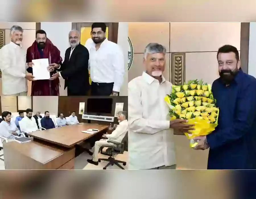 సీఎం చంద్రబాబుతో బాలీవుడ్ స్టార్ హీరో సంజయ్ దత్ భేటీ…ఈ ప్రాజెక్టులపై చర్చ