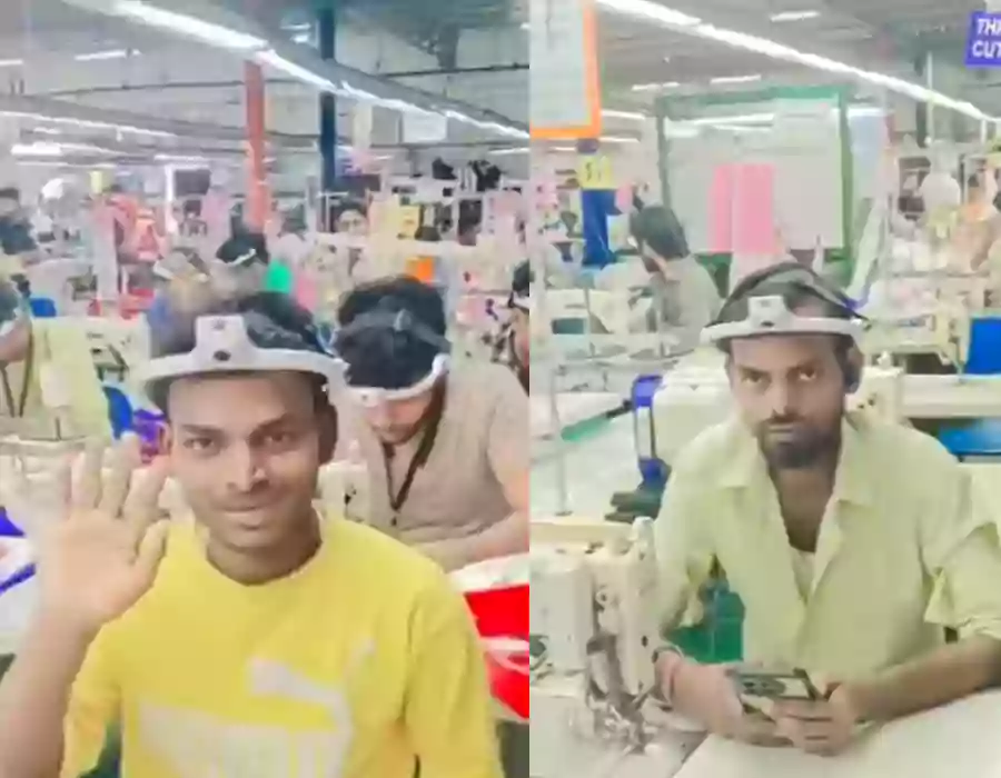 నెట్టింట హల్‌చల్ చేస్తున్న వీడియో! కార్మికుల తలలకు కెమెరాలు ఎందుకు