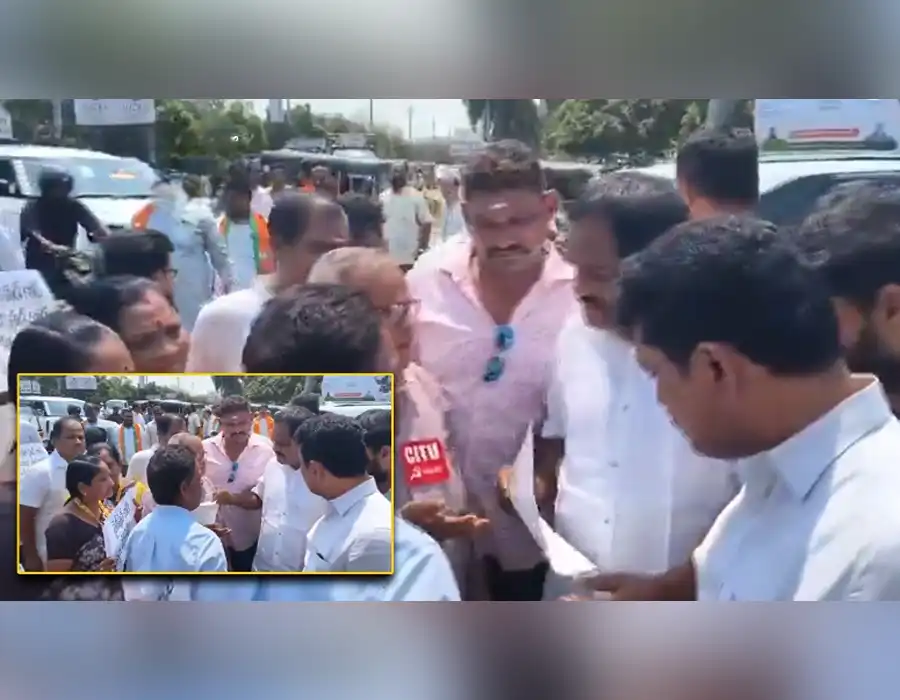 వినతిపత్రాన్ని విసిరికొట్టి.. సిఐటియు నేతలపై జనసేన ఎమ్మెల్యే ఆగ్రహం !