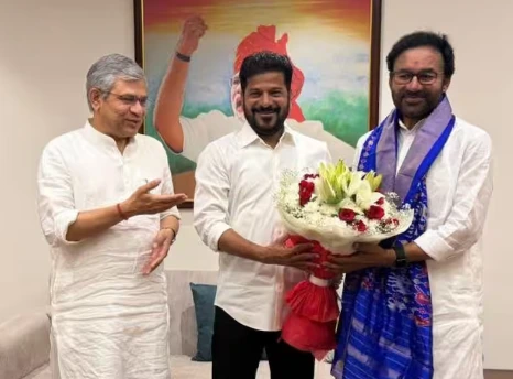 అశ్విని వైష్ణవ్‌తో రేవంత్ , కిషన్ రెడ్డి భేటీ