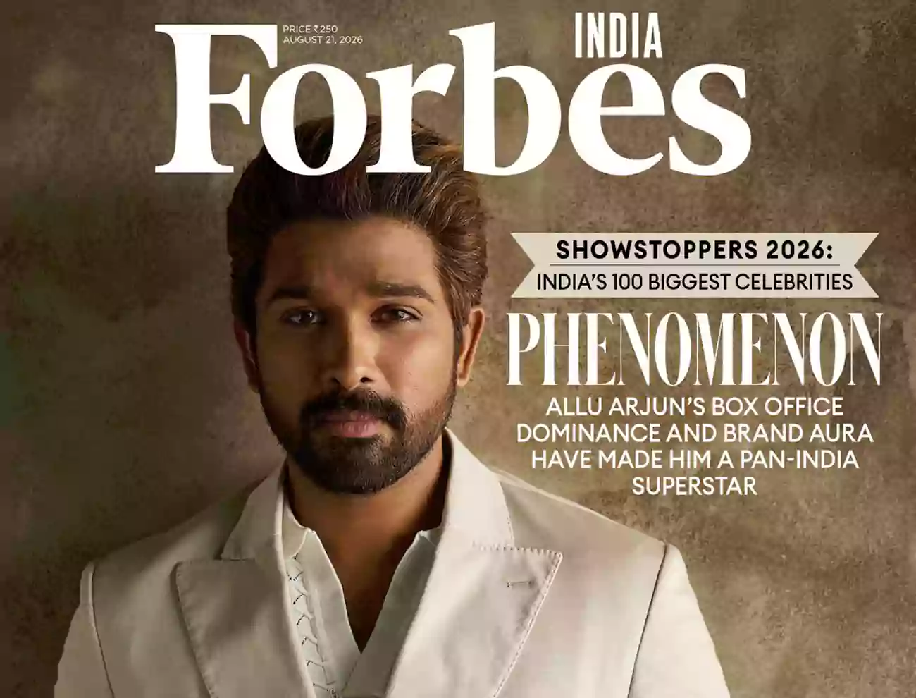 ఫోర్బ్స్ ఇండియా మ్యాగజైన్ కవర్ పేజీపై అల్లు అర్జున్