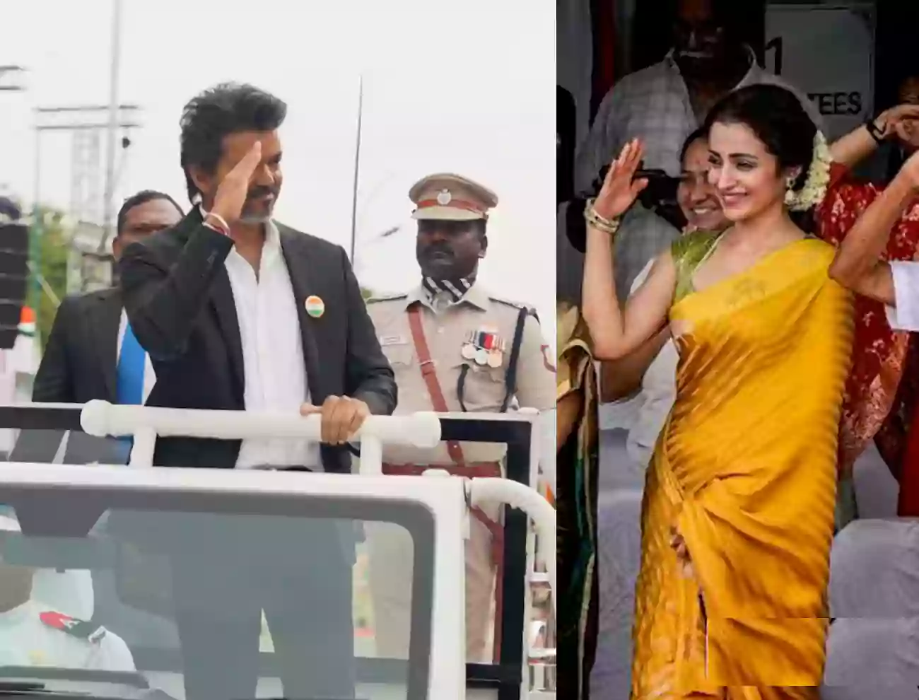 స్వాతంత్ర్య వేడుకల్లో త్రిషకు విజయ్ సెల్యూట్.. డీఎంకే పత్రిక విమర్శలు..
