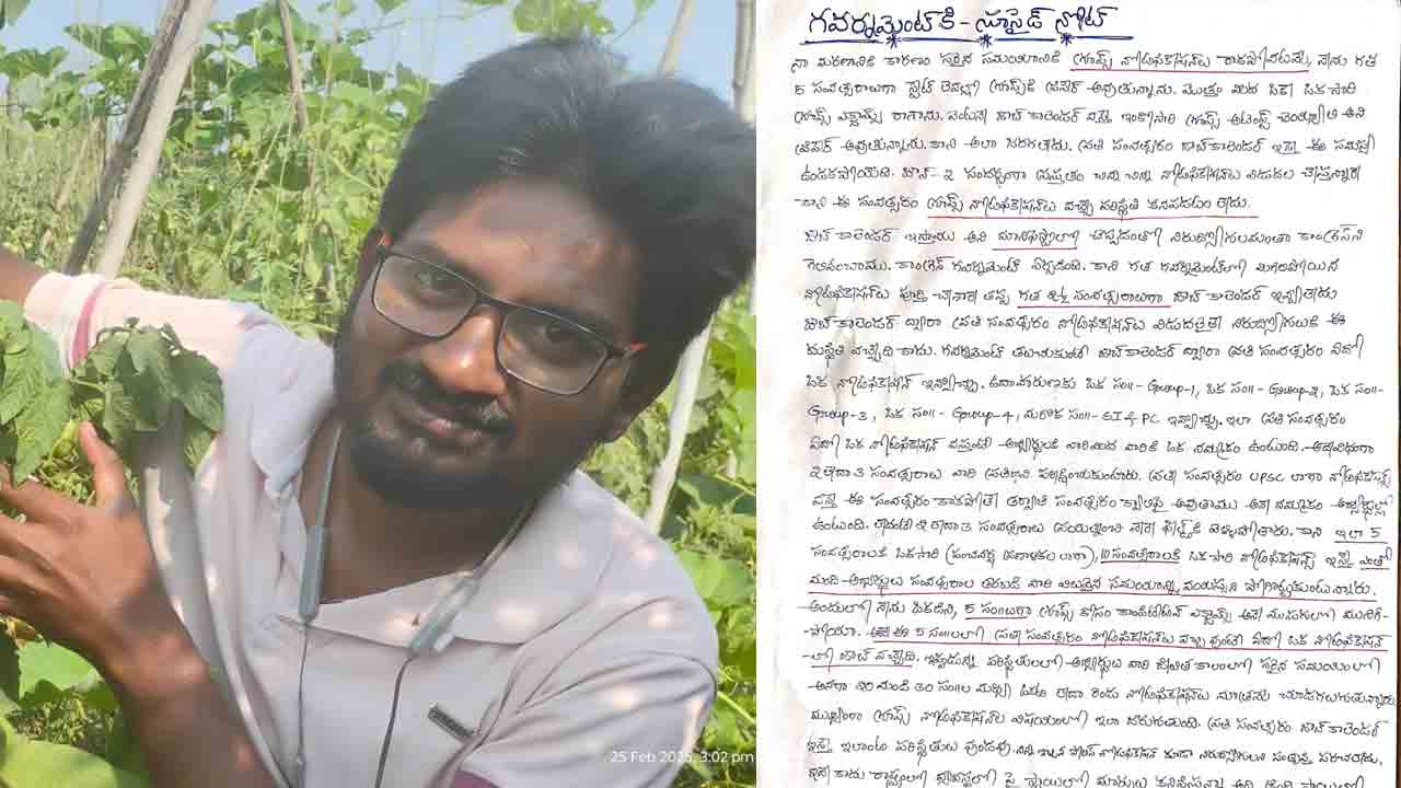 గ్రూప్స్ నోటిఫికేషన్ రావట్లేదని యువకుడి ఆత్మహత్యాయత్నం..