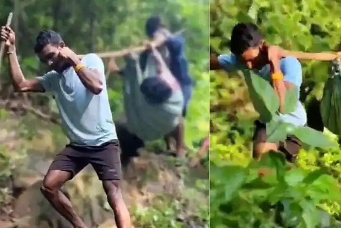 అల్లూరి జిల్లాలో నిండు గర్భిణీకి డోలీ కష్టాలు..