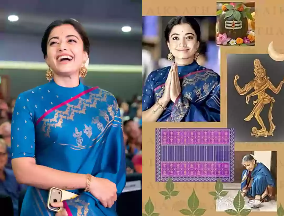 ‘ఎంఎస్ బ్లూ’ చీరలో రష్మిక.. దీని కథేంటో తెలుసా?